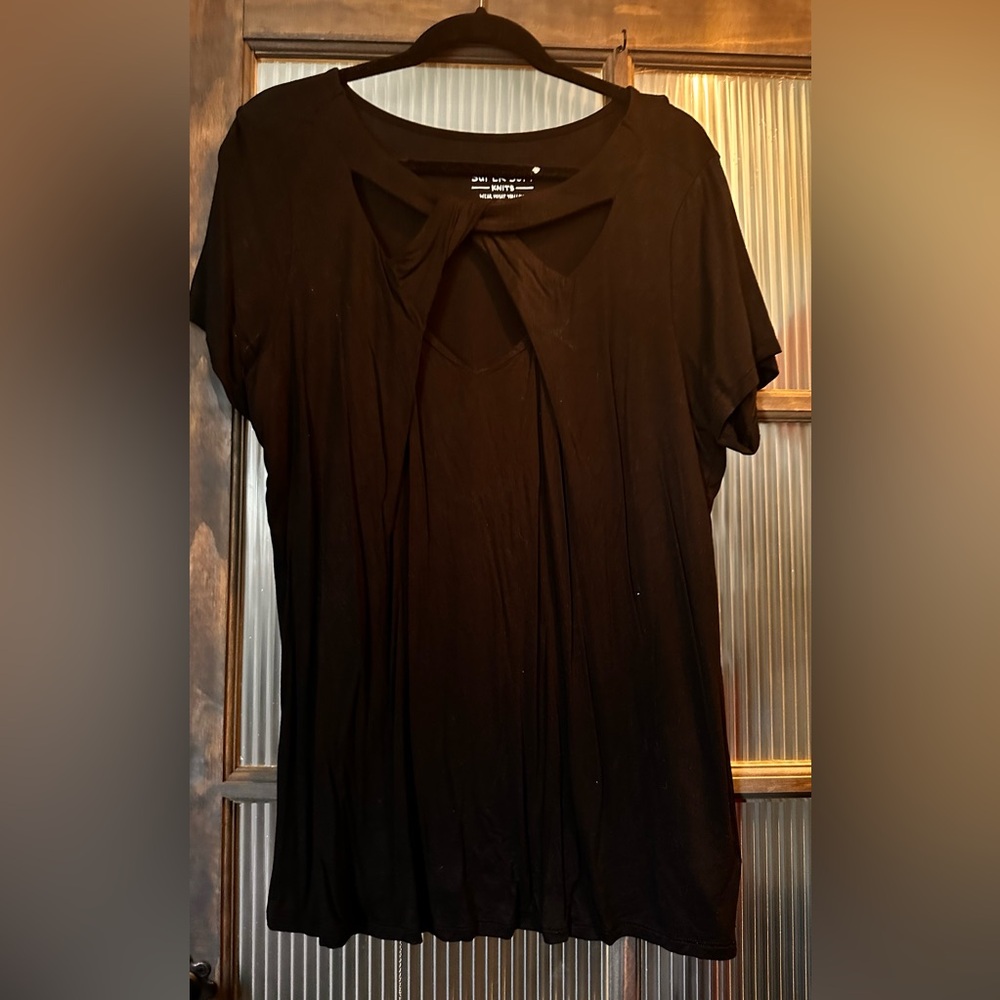 Torrid Black Keyhole Blouse